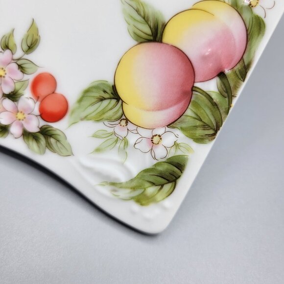 Andrea By Sadek Ceramic Floral Fruit Design Cutting Board Wall Hanging Home Deco - Picture 4 of 10